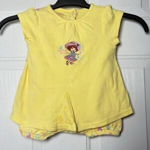 Strawberry Shortcake 2007 Yellow One Piece Outfit 18‎ Months Yellow Front Deco
